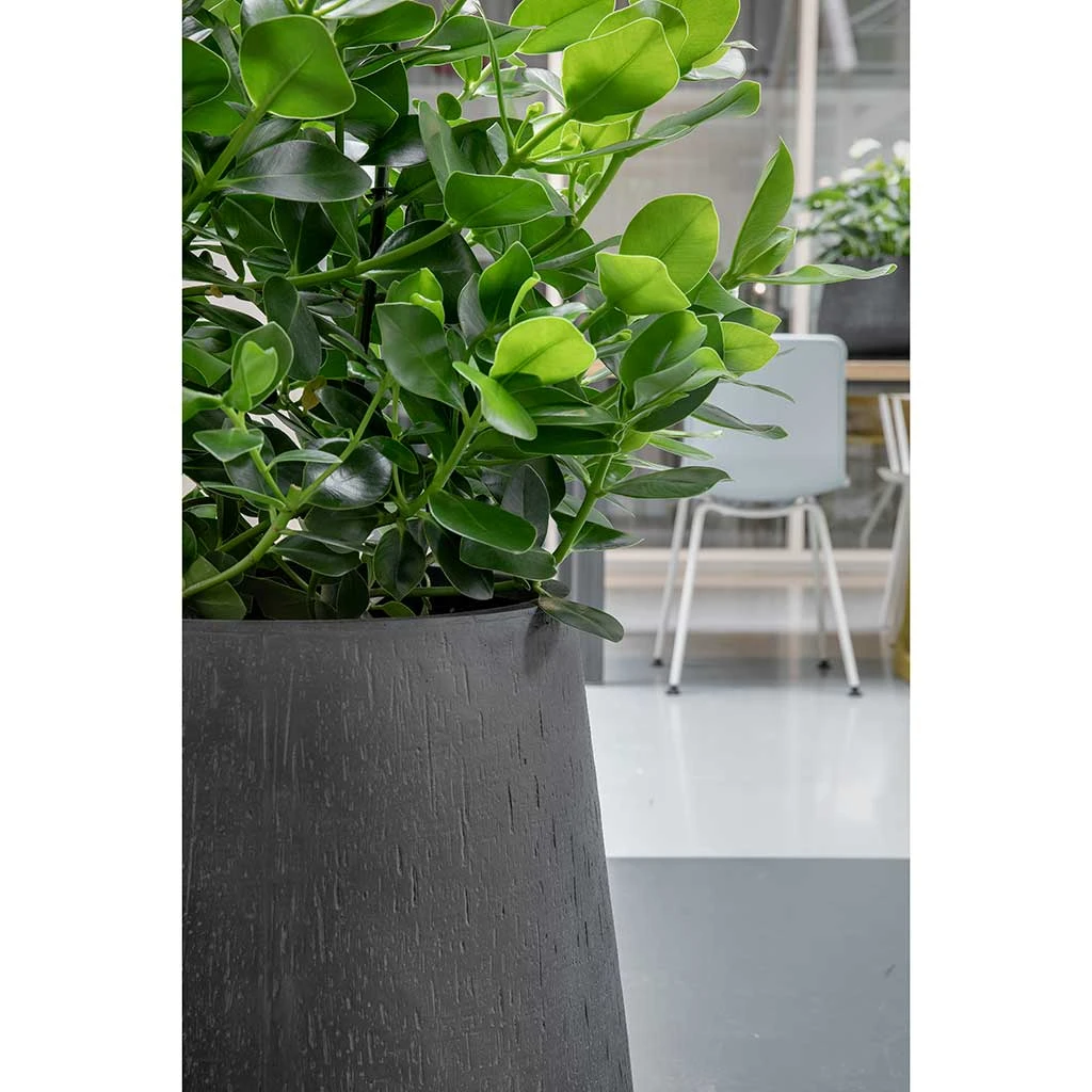 Raindrop Tube Round Planter - Anthracite 8 Raindrop Tube Round Planter - Anthracite - Image 8