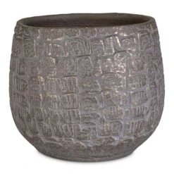 Renzo Plant Pot - Shiny Slate 18 Renzo Plant Pot - Shiny Slate -HORTOLOGY Plants Sale Renzo Pot Shiny Slate 15x13cm