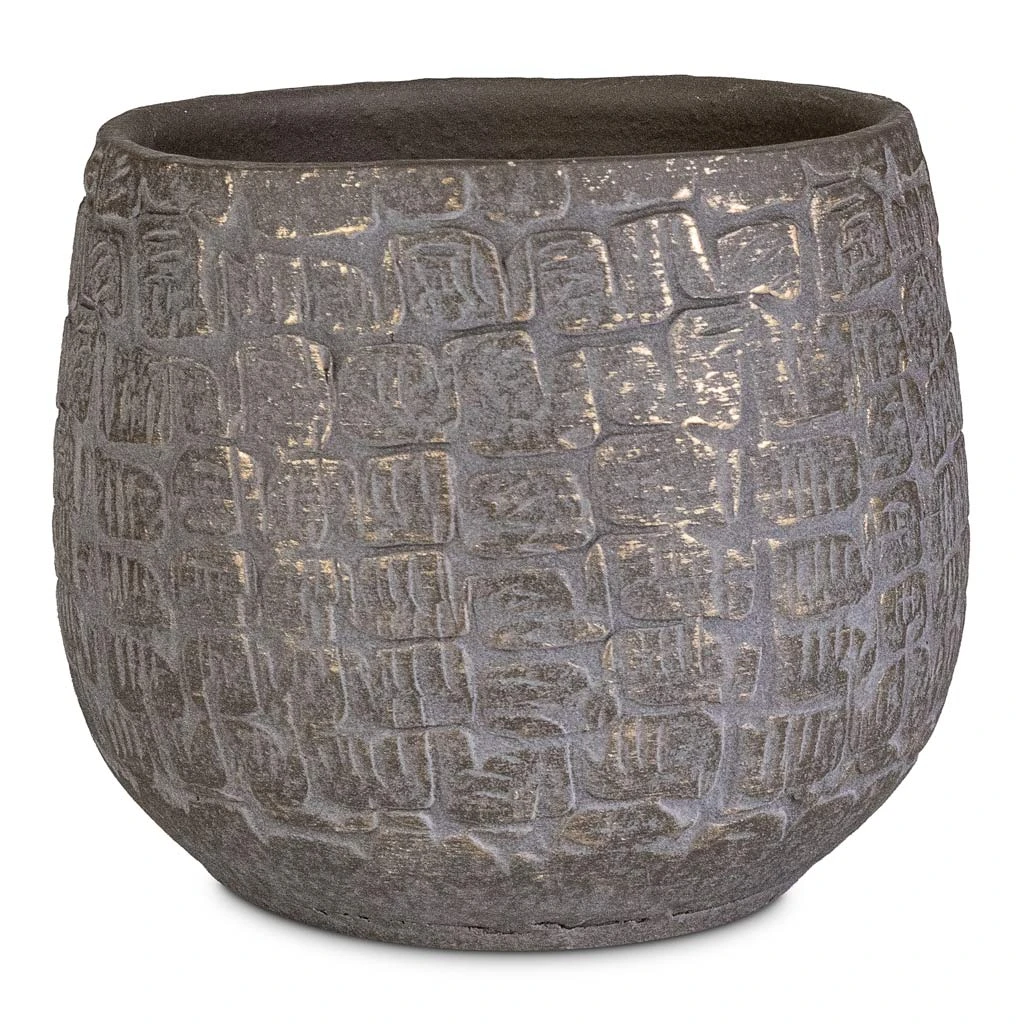 Renzo Plant Pot - Shiny Slate 9 Renzo Plant Pot - Shiny Slate - Image 9