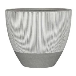 Jesslyn Ridged Plant Pot - White Stripe 14 Jesslyn Ridged Plant Pot - White Stripe -HORTOLOGY Plants Sale Ridged Jesslyn Plant Pot White Stripe 51x43cm