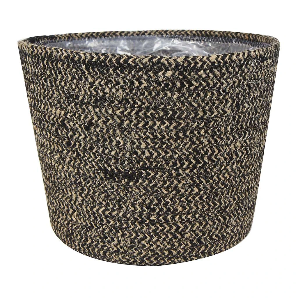 Selin Plant Basket - Black Weave 1 Selin Plant Basket - Black Weave