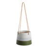 Striped Hanging Plant Pot - Blue Green