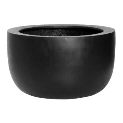 Sunny Natural Bowl Planter - Black