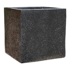 Terrazzo Cube Planter - Black -HORTOLOGY Plants Sale Terrazzo Cube Planter Black 50x50x50cm