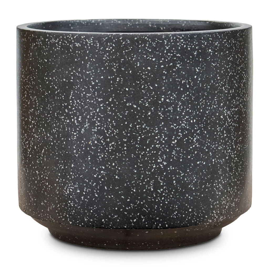 Terrazzo Cylinder Planter - Black 5 Terrazzo Cylinder Planter - Black - Image 5