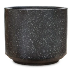 Terrazzo Cylinder Planter - Black