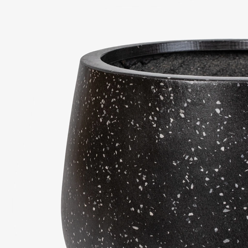 Terrazzo Darcy Planter - Black 2 Terrazzo Darcy Planter - Black - Image 2