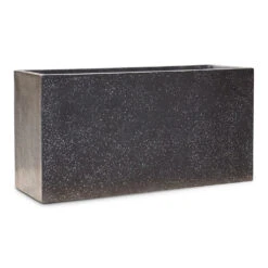 Terrazzo Trough Planter - Black -HORTOLOGY Plants Sale Terrazzo Trough Planter Black 100x40x50cm