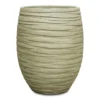 Tornado Emperor Planter - Matt Lichen Green Textured Fiberclay Pot