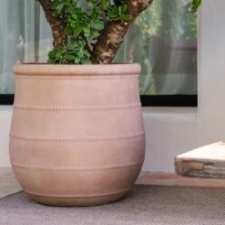 Treasure Nika Planter - Brick Orange -HORTOLOGY Plants Sale Treasure Nika Planter Brick Orange Lifestyle 2