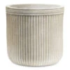 Vertical Rib Cylinder Planter - Beige