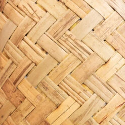 Zayn Natural Woven Bamboo with Cement Lining – Retro Footed Indoor and Outdoor Planter -HORTOLOGY Plants Sale Zayn Bamboo Planter 31.5x33cm